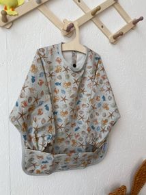 Нагрудник дитячий з рукавами для годування та творчості Морські жителі