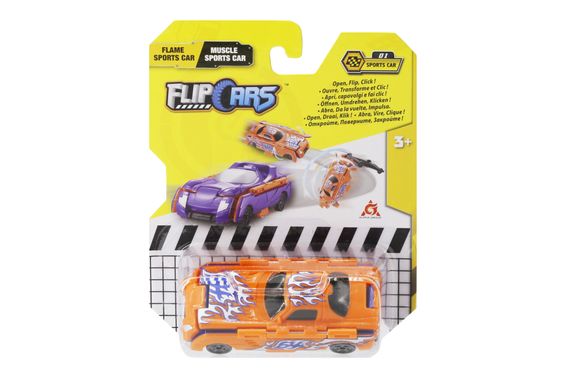 Машинка-трансформер Flip Cars 2 в 1 Огненный спорткар и Мощный спорткар (EU463875B-01) | Зображення 3