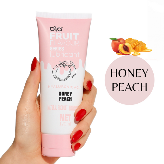 Лубрикант водний оральний, OLO fruit Flavour- Honey Peach Sex Aura | Зображення 1