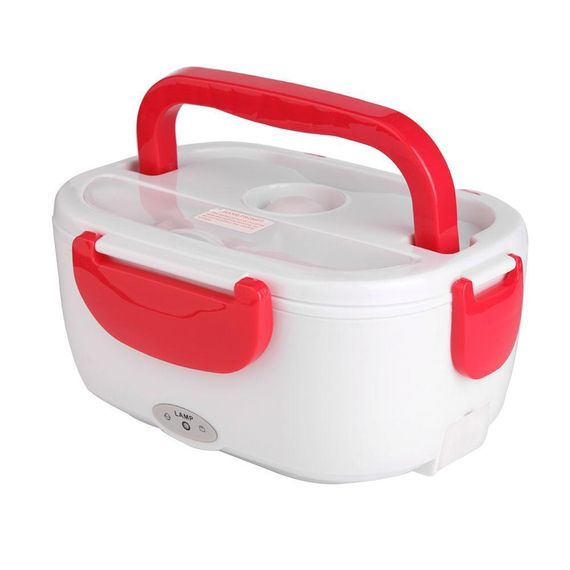 Ланч Бокс на Два Отсека с Подогревом Еды от сети 220в Lunch box Термос Пищевой зеленый | Зображення 6