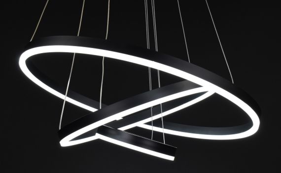 Люстра світлодіодна підвісна LED світильник для квартири на стелю лед 27777 Чорний 25-180х60х60 см. | Зображення 3