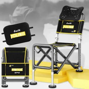 Складаний телескопічний стілець до 150 кг, ven-1252 / Стілець для рибалки / Складне крісло