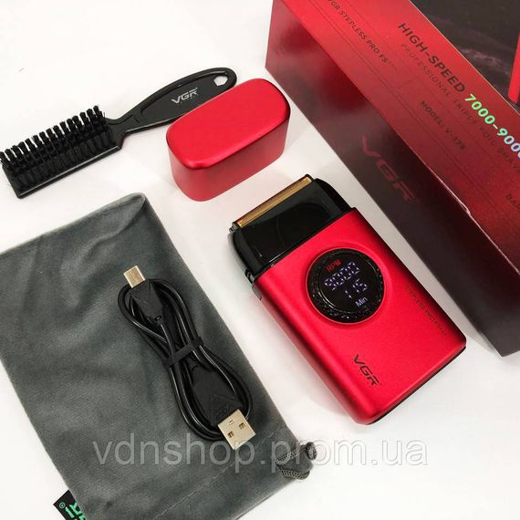 Акумуляторна машинка для стрижки, Компактна електробритва чоловіча, Вологостійка електрична бритва FH-37 | Зображення 9