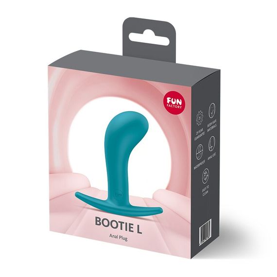 Анальна пробка Fun Factory BOOTIE L Aquamarine, діаметр 3,8 см, тонкий обмежувач | Зображення 6