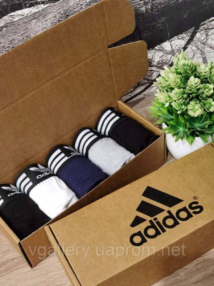 Чорні чоловічі труси Adidas, чоловічі чорні труси Адідас, Бавовняні труси Adidas Преміум'якості ХЛ | Зображення 4