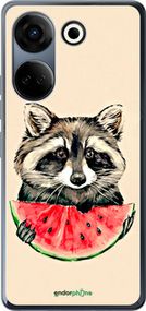 Чохол на Tecno Camon 20 Pro Єнотик з кавуном "4605u-3100-2448"