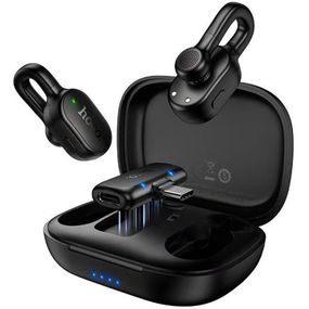 Петличний бездротовий мікрофон Hoco L27 Ice Type-C Black