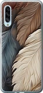 Чехол на Samsung Galaxy A90 5G Листья в стиле бохо из силикона FCh_096509