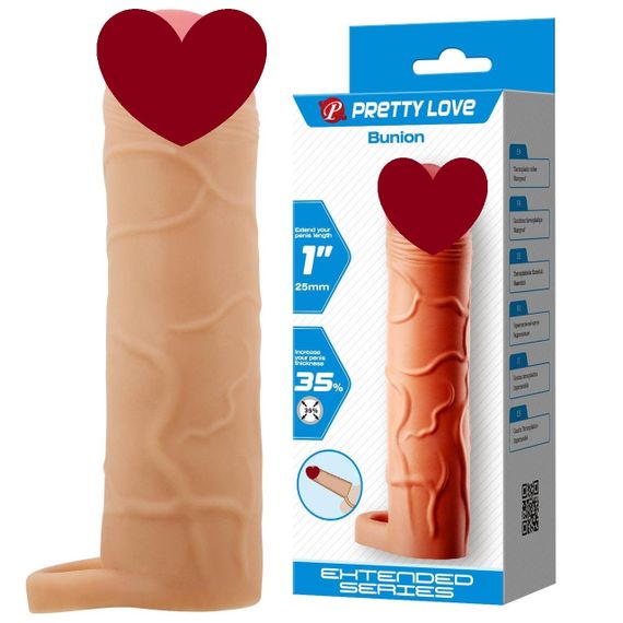Насадка  на пеніс PRETTY LOVE Bunion 1 (25 mm) Extended Series, TPR sexstyle