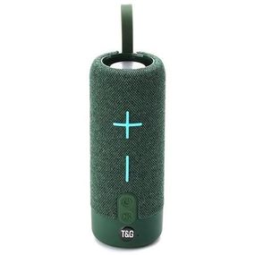 Портативная Bluetooth колонка TG619C FM-радио USB/TF с ремешком. Цвет: зеленый