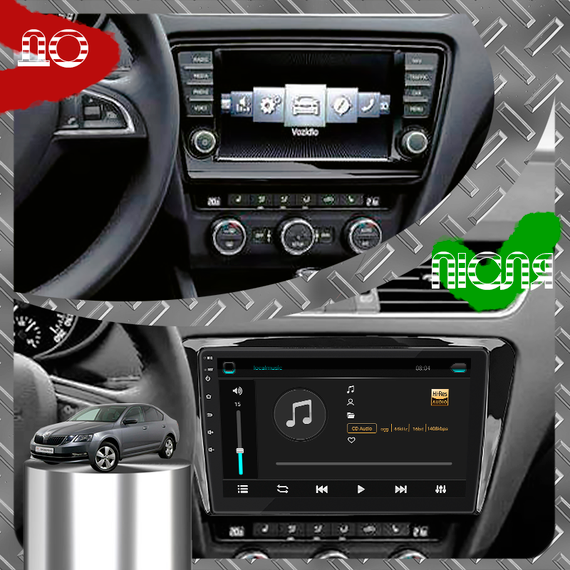 Штатная магнитола 10" Lesko для Skoda Octavia III (A7) Рестайлинг 2017-2020 2/32Gb/ Wi-Fi GPS Optima Шкода | Зображення 2