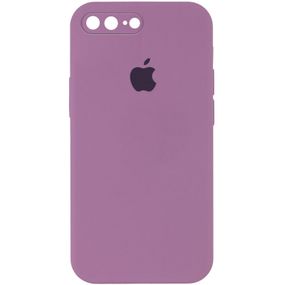 Чохол Silicone Case Square Full Camera Protective (AA) для Apple iPhone 7 plus / 8 plus (5.5") Ліловий / Lilac Pride
