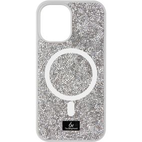 TPU чохол Bling World Rock Diamond with MagSafe для Apple iPhone 16 (6.1") Silver