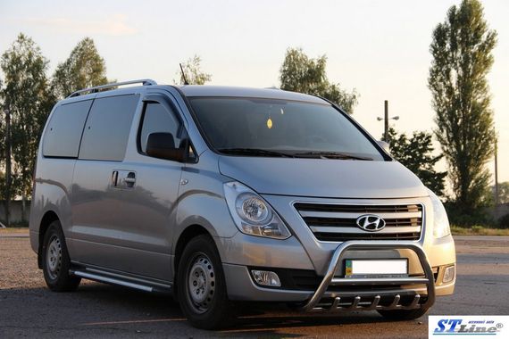 Кенгурятник WT003 (нерж.) для Hyundai H200, H1, Starex 2008-2024 гг | Зображення 3