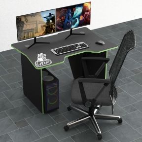 Стол компьютерный Comfy-Home Rasin RS-8 черный черныйзеленый