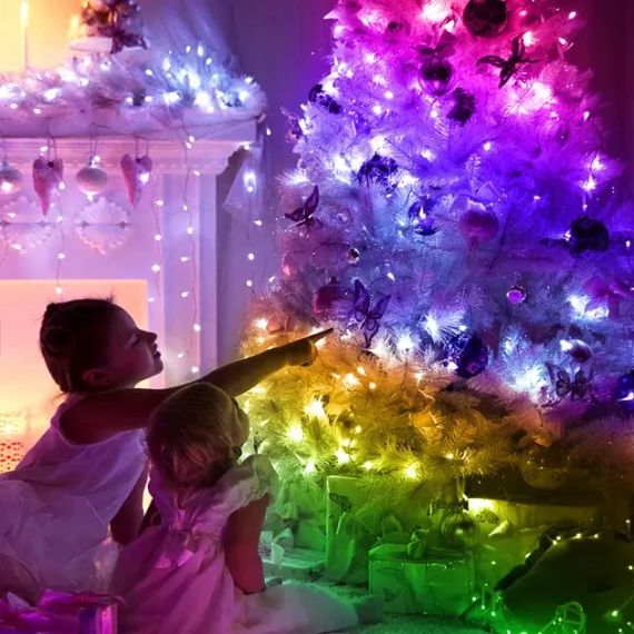 Світлодіодна розумна гірлянда Smart Роса RGB 100 LED з Bluetooth для ялинки від USB 10м | Зображення 6