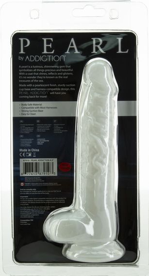Фалоімітатор ADDICTION Pearl 8.5" Dildo with Balls, віброкуля в подарунок | Зображення 6