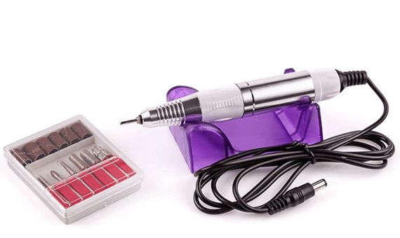 Фрезер для маникюра Nail Drill Pro ZS-603 65 Вт 45000 оборотов с педалью и насадками Белый | Зображення 9