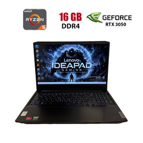 Игровой ноутбук Б-класс Lenovo IdeaPad Gaming 3 15ACH6 / 15.6" (1920x1080) IPS / AMD Ryzen 5 5600H (6 (12) ядер по 3.3 - 4.2 GHz) / 16 GB DDR4 / 512 GB SSD / nVidia GeForce RTX 3050, 4 GB GDDR6, 128-bit / WebCam б/у
