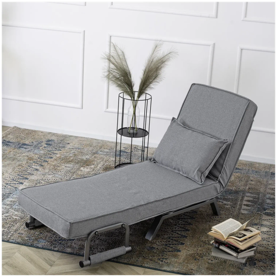 Розкладне крісло, розкладачка MEBEL ELITE BART, сірий (KR-65)(крісло-80/65/68; ліжко-190/65) | Зображення 2