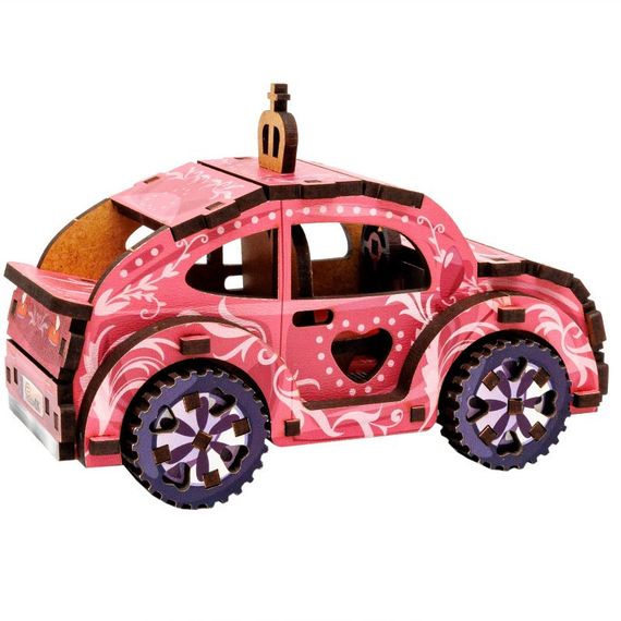 Дерев'яний 3D конструктор "Turbo Princess" Puz-00969, 70 деталей | Зображення 5