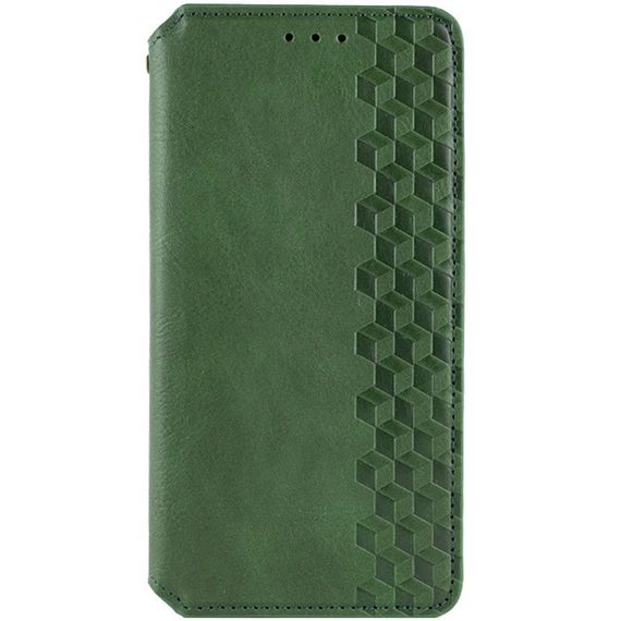 Кожаный чехол-книжка GETMAN Cubic (PU) для Xiaomi Redmi A3 Зеленый