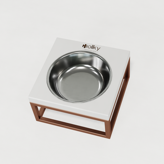 Миска на подставке для кошек и маленьких собак Hollky Base Solo S (1 × 0,45 л) Solo S-18187-GLWH | Зображення 4