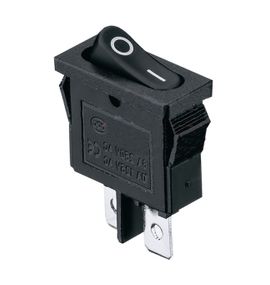 Перемикач KCD1-12-101 B/B 1 клавіша чорна овальна Ny95500686