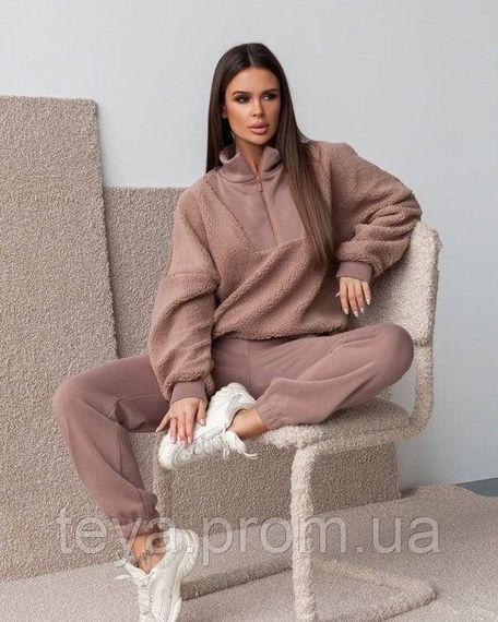 Спортивний костюм для жінок колір бежевий розміри S, M, L, XL FI_009404 | Зображення 3