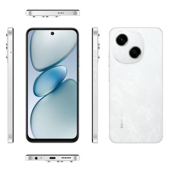 Смартфон TECNO  Spark Go 1 (KL4) 6.67' 4/128ГБ, 2SIM, 5000мА•год, Glittery White (4894947036194) | Зображення 5