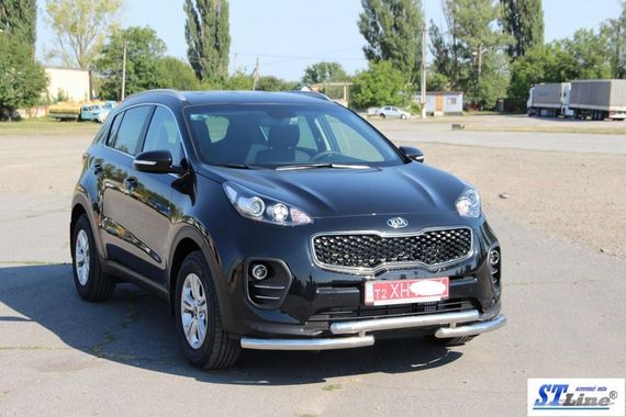 Передняя защита ST009 (нерж) для Kia Sportage 2015-2021 гг | Зображення 1