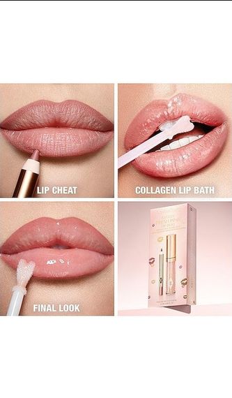 Набір для губ олівець + блиск (міні) Charlotte Tilbury Mini Glossy Fresh Pink Lip Duo (Lip cheat, lip bath) | Зображення 2