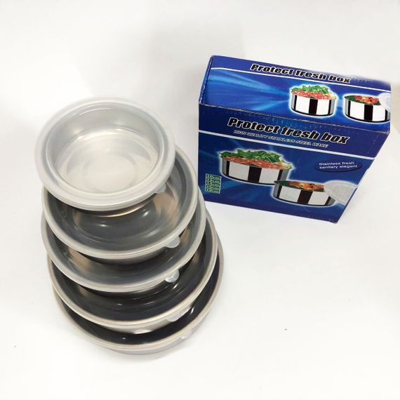 Набор пищевых контейнеров Unique UN-1515 5 шт из нержавеющей стали BC-38 | Зображення 2