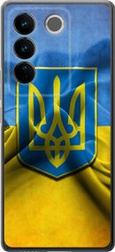 Чехол на Vivo S16 Pro Флаг и герб Украины 1 "375u-3123-17620"