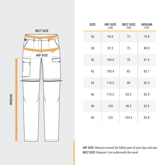 Жіночі модульні штани TRAVEL 100 для трекінгу - сині - EU38 UA44 | Зображення 3