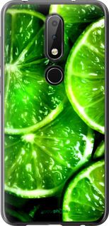 Чохол на Nokia 6.1 Plus Зелені часточки лимона "852u-1539-2448"