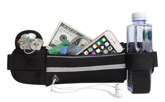 Поясная сумка для телефона водоотталкивающая спортивная Belt-Case черная | Зображення 2