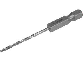 Свердло по металу YATO Польша: HSS6542, Ø=2мм, HEX-1/4", l=57/26мм, для нержав., конструкт., легов. стали