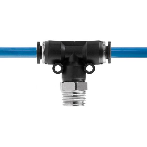 З'єднання цангове T-подібне для поліуретанових та ін. шлангів 6*6 мм, 1/4" нар. різь INTERTOOL PT-23511 | Зображення 3