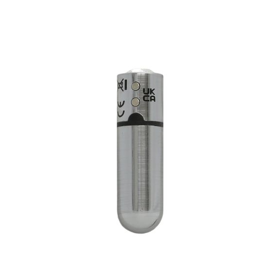 Віброкуля PowerBullet First-Class Bullet 2.5″ with Key Chain Pouch, Silver, 9 режимів вібрації Sex Aura | Зображення 4