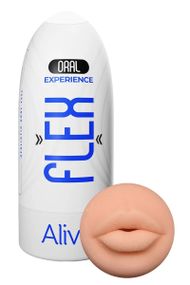 Мастурбатор чоловічий у вигляді рота Alive Oral Flex у колбі, M Sex Aura