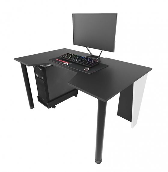 Стол геймерский ZEUS GAMER-2 черныйбелый бок | Зображення 2