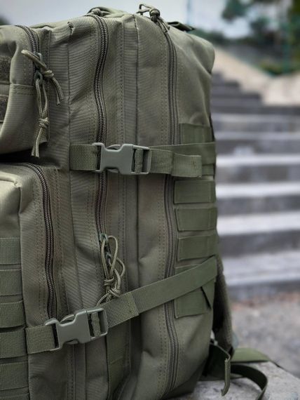 Тактичний рюкзак військовий олива з прапором Сша Olive Usa штурмовий армійський рюкзак 45Л | Зображення 8