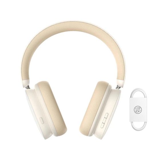 Бездротові навушники Baseus Bowie H1 Noise-Cancelling Wireless Headphones Rice White | Зображення 4