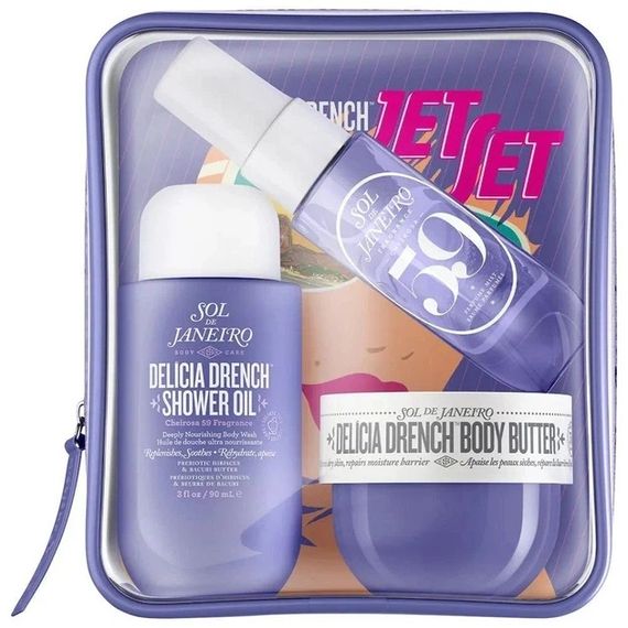 Подарунковий набір для тіла Sol de Janeiro Delicia Drench Jet Set, Cheirosa ’59 (mist, shower oil, b