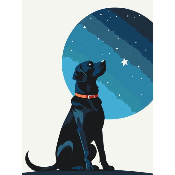 Картина за номерами "Зоряний пес" 11714-AC 30х40 см