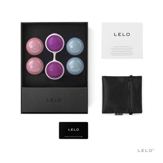 Набор вагинальных шариков LELO Beads Plus, диаметр 3,5 см, изменяемая нагрузка, 2х28, 2х37 и 2х60 г | Зображення 3