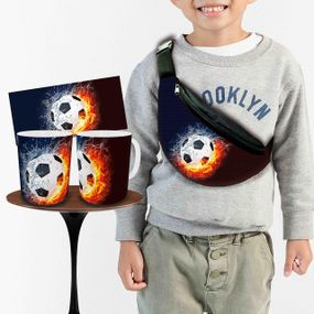 Набір: дитяча сумка-бананка+кружка Футбол 32х15см, бананка для хлопчика футболіста через плече на подарунок (00992)