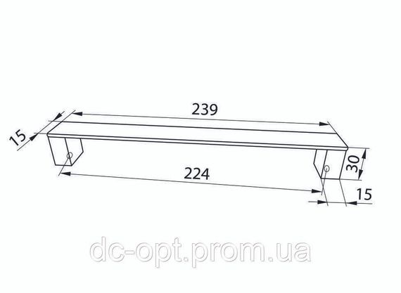 Ручка DL 35M/224 BLKG/AL Чорний Глянець / Алюміній ДС СтандартЛайн | Зображення 1