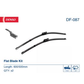 Комплект склоочисників DENSO DF-087 плоский лезо, 600/500 мм